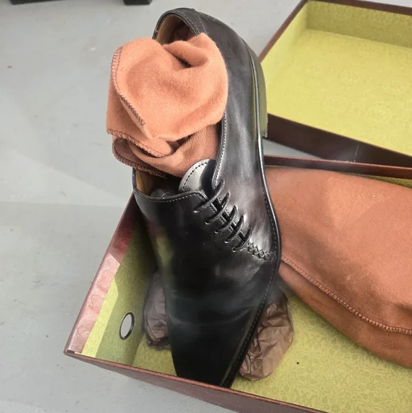 Mezlan Mens Calf Leather Slip Ons W Stretch Tie On One Side Worn Maybe Twice 10 - Picture 5 of 5